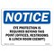 Signmission OSHA, Eye Protection Is Required Beyond Point, 10in X 7in Rigid Plastic, 10" W, 7" H, Landscape OS-NS-P-710-L-12322 - alternate 1